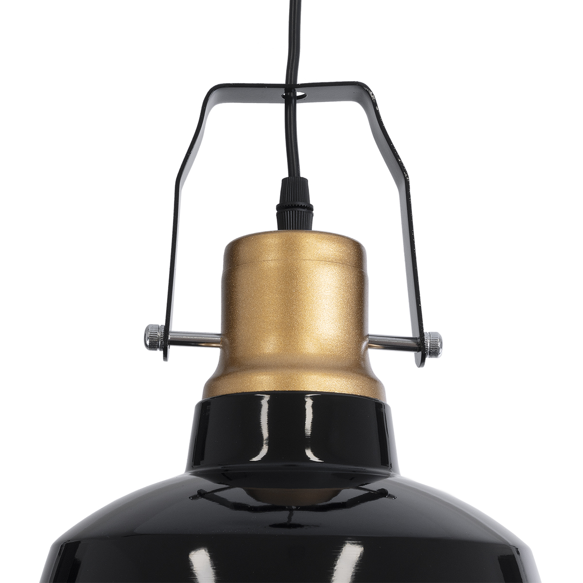 LEDTM® DEVOTA 01235 Vintage Κρεμαστό Φωτιστικό Οροφής με Ντουί 1 x E27 AC 220-240V IP20 - Μαύρο & Χρυσό - Μ22 x Π22 x Υ30cm - Image 8