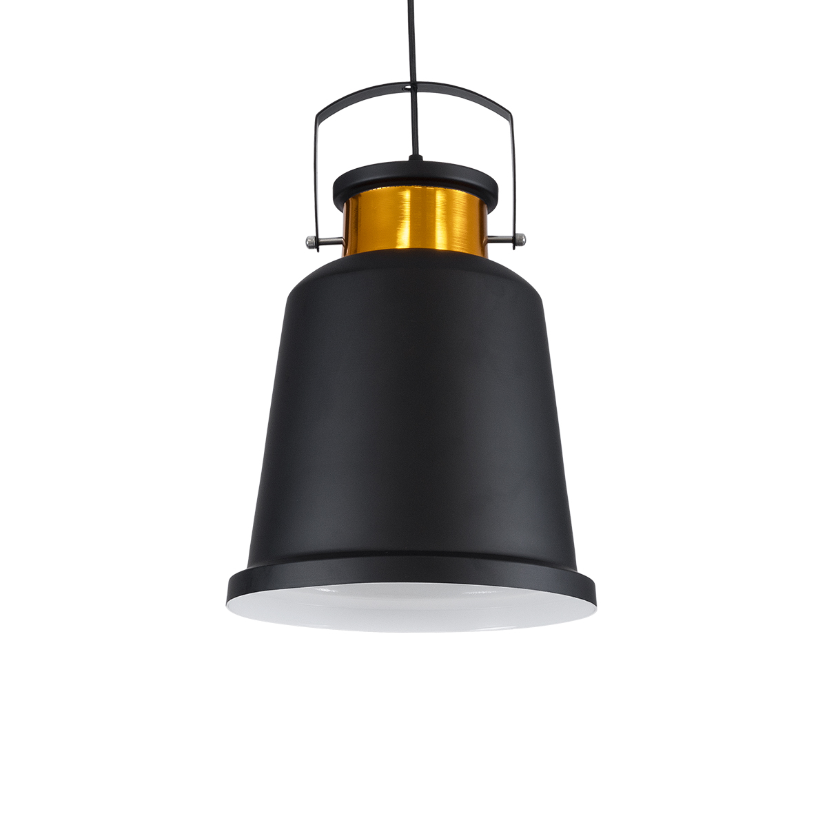 LEDTM® NUNZIATA 01236 Vintage Κρεμαστό Φωτιστικό Οροφής με Ντουί 1 x E27 AC 220-240V IP20 - Μαύρο & Χρυσό - Μ26 x Π26 x Υ40cm - Image 2