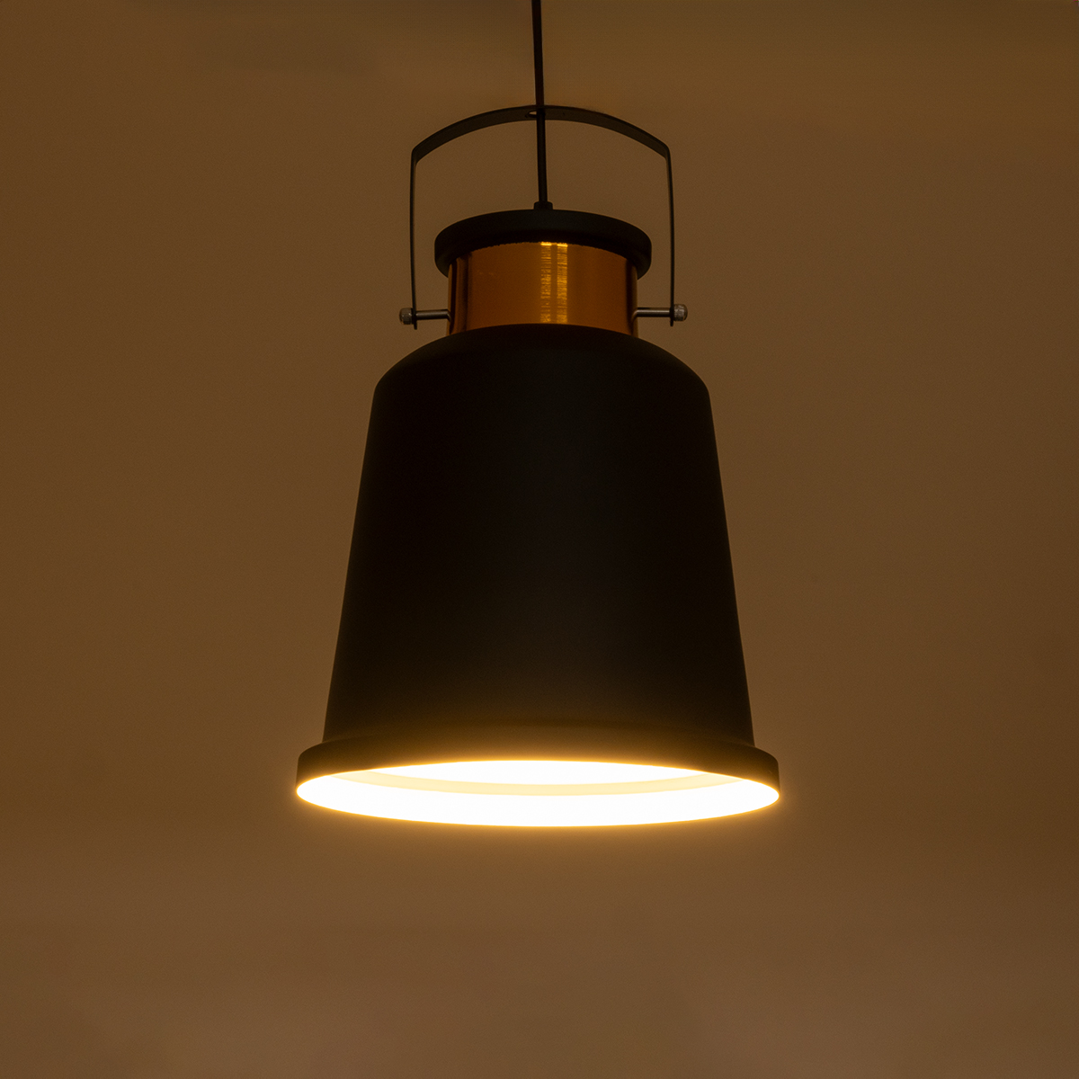 LEDTM® NUNZIATA 01236 Vintage Κρεμαστό Φωτιστικό Οροφής με Ντουί 1 x E27 AC 220-240V IP20 - Μαύρο & Χρυσό - Μ26 x Π26 x Υ40cm - Image 3