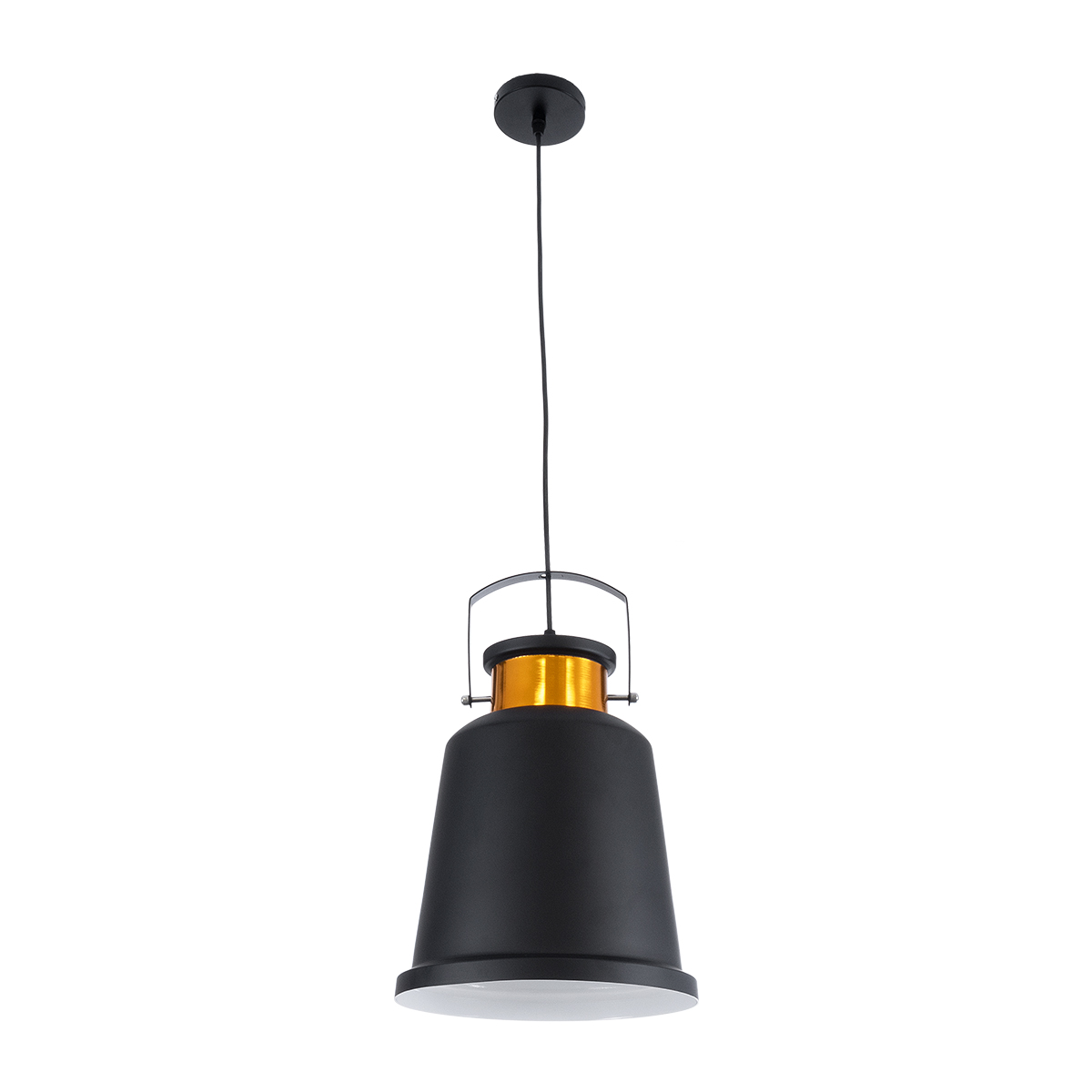 LEDTM® NUNZIATA 01236 Vintage Κρεμαστό Φωτιστικό Οροφής με Ντουί 1 x E27 AC 220-240V IP20 - Μαύρο & Χρυσό - Μ26 x Π26 x Υ40cm - Image 4