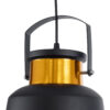 LEDTM® NUNZIATA 01236 Vintage Κρεμαστό Φωτιστικό Οροφής με Ντουί 1 x E27 AC 220-240V IP20 - Μαύρο & Χρυσό - Μ26 x Π26 x Υ40cm - Image 8