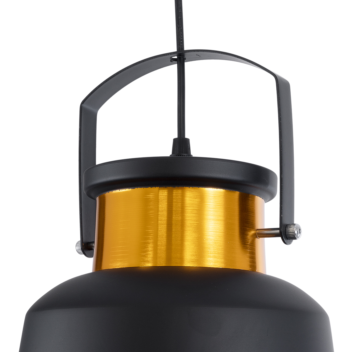 LEDTM® NUNZIATA 01236 Vintage Κρεμαστό Φωτιστικό Οροφής με Ντουί 1 x E27 AC 220-240V IP20 - Μαύρο & Χρυσό - Μ26 x Π26 x Υ40cm - Image 8