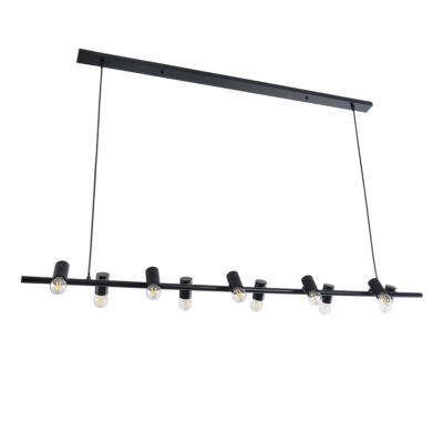 Alternative view of LEDTM® ALFREDA 01242 Μοντέρνο Κρεμαστό Φωτιστικό Οροφής με Ντουί 10 x E27 AC 220-240V IP20 - Μαύρο - Μ140 x Π18 x Υ7cm