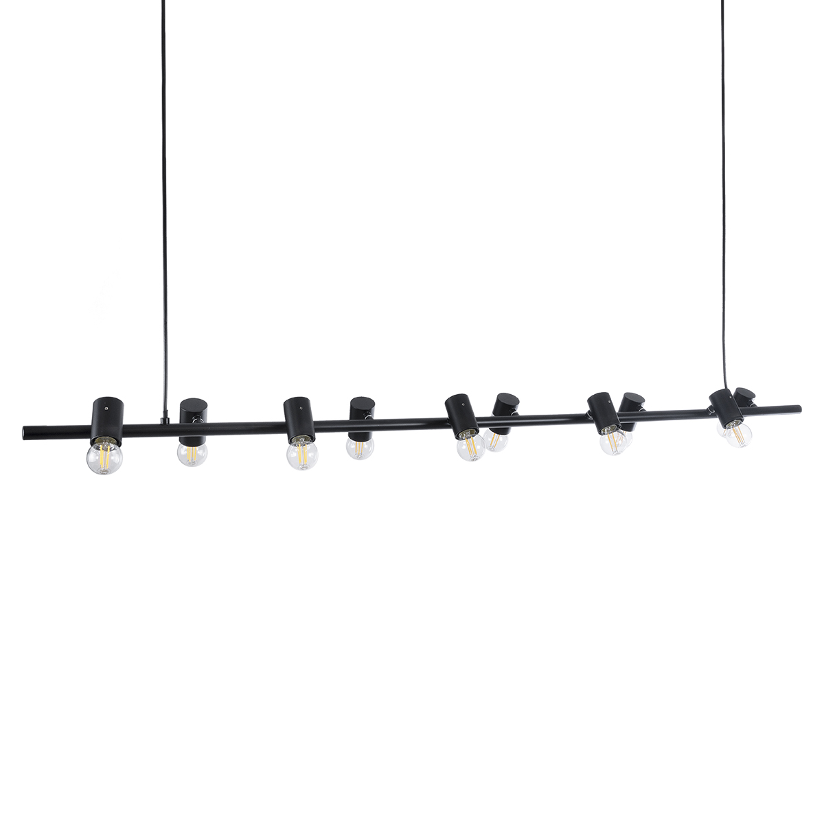 LEDTM® ALFREDA 01242 Μοντέρνο Κρεμαστό Φωτιστικό Οροφής με Ντουί 10 x E27 AC 220-240V IP20 - Μαύρο - Μ140 x Π18 x Υ7cm - Image 5