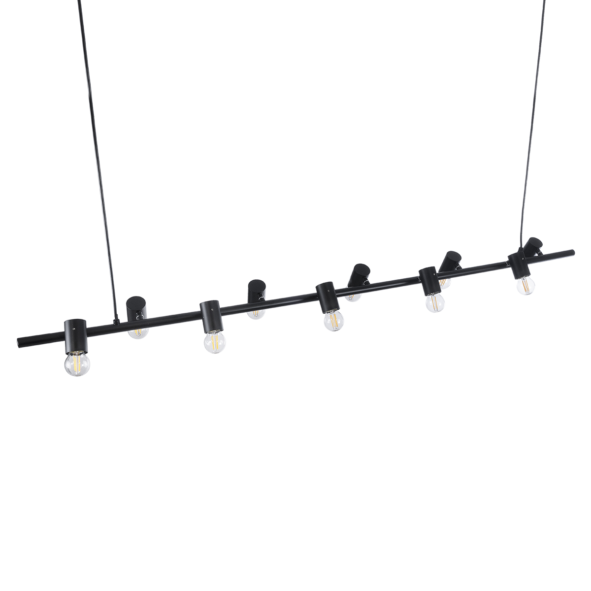 LEDTM® ALFREDA 01242 Μοντέρνο Κρεμαστό Φωτιστικό Οροφής με Ντουί 10 x E27 AC 220-240V IP20 - Μαύρο - Μ140 x Π18 x Υ7cm - Image 6