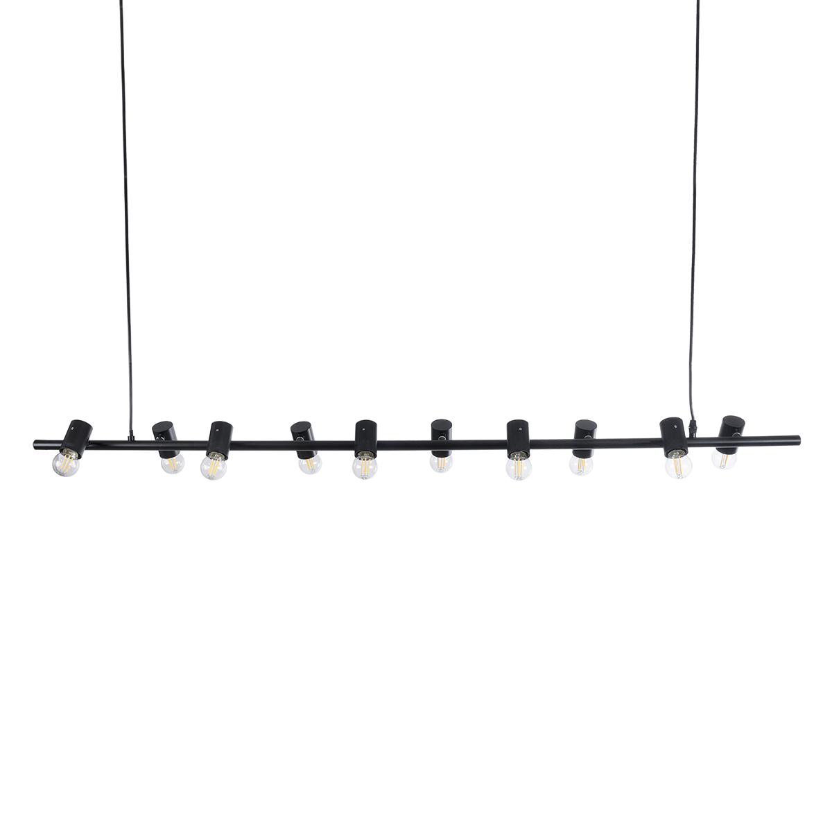 LEDTM® ALFREDA 01242 Μοντέρνο Κρεμαστό Φωτιστικό Οροφής με Ντουί 10 x E27 AC 220-240V IP20 - Μαύρο - Μ140 x Π18 x Υ7cm - Image 7