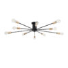LEDTM® OLINDA 01244 Μοντέρνο Φωτιστικό Οροφής με Ντουί 10 x E27 AC 220-240V IP20 - Μαύρο & Χρυσό - Μ102 x Π102 x Υ17cm - Image 2