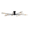 LEDTM® OLINDA 01244 Μοντέρνο Φωτιστικό Οροφής με Ντουί 10 x E27 AC 220-240V IP20 - Μαύρο & Χρυσό - Μ102 x Π102 x Υ17cm - Image 4