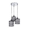 LEDTM® RAINELDA 01246 Μοντέρνο Κρεμαστό Φωτιστικό Οροφής με Ντουί 3 x E27 AC 220-240V IP20 - Μαύρο & Λευκό - Μ35 x Π35 x Υ110cm - Image 4