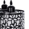 LEDTM® RAINELDA 01246 Μοντέρνο Κρεμαστό Φωτιστικό Οροφής με Ντουί 3 x E27 AC 220-240V IP20 - Μαύρο & Λευκό - Μ35 x Π35 x Υ110cm - Image 7