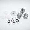 LEDTM® RAINELDA 01246 Μοντέρνο Κρεμαστό Φωτιστικό Οροφής με Ντουί 3 x E27 AC 220-240V IP20 - Μαύρο & Λευκό - Μ35 x Π35 x Υ110cm - Image 9