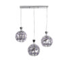 LEDTM® BOUQUET 01249 Μοντέρνο Κρεμαστό Φωτιστικό Οροφής με Ντουί 3 x E27 AC 220-240V IP20 - Ασημί & Μωβ - Μ66 x Π18 x Υ24cm - Image 2
