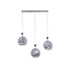 LEDTM® BOUQUET 01249 Μοντέρνο Κρεμαστό Φωτιστικό Οροφής με Ντουί 3 x E27 AC 220-240V IP20 - Ασημί & Μωβ - Μ66 x Π18 x Υ24cm - Image 4