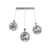 LEDTM® BOUQUET 01249 Μοντέρνο Κρεμαστό Φωτιστικό Οροφής με Ντουί 3 x E27 AC 220-240V IP20 - Ασημί & Μωβ - Μ66 x Π18 x Υ24cm - Image 5