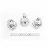 LEDTM® BOUQUET 01249 Μοντέρνο Κρεμαστό Φωτιστικό Οροφής με Ντουί 3 x E27 AC 220-240V IP20 - Ασημί & Μωβ - Μ66 x Π18 x Υ24cm - Image 9