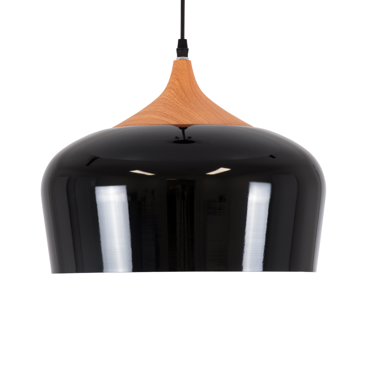 LEDTM® VILI 01261 Μοντέρνο Κρεμαστό Φωτιστικό Οροφής με Ντουί 1 x E27 AC 220-240V IP20 - Μαύρο & Μπεζ - Μ35 x Π35 x Υ27cm - Image 5