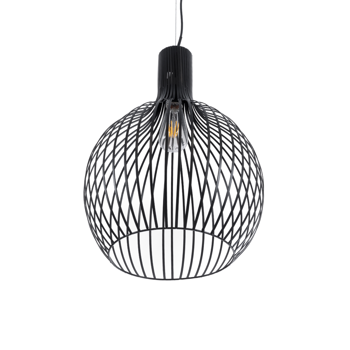 LEDTM® SCANDI 01266 Μοντέρνο Κρεμαστό Φωτιστικό Οροφής με Ντουί 1 x E27 AC 220-240V IP20 - Μαύρο - Μ38 x Π38 x Υ50cm - Image 6