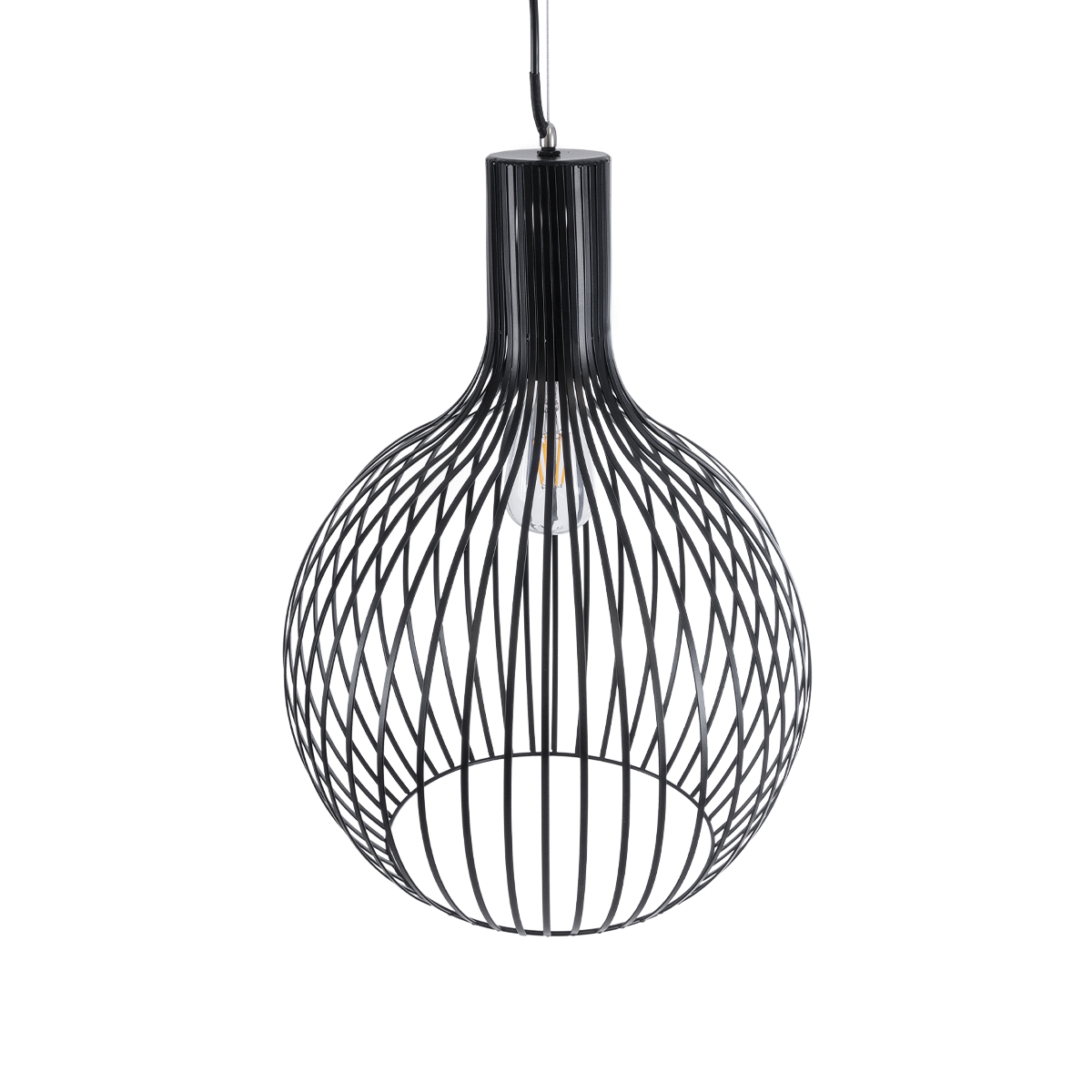 LEDTM® SCANDI 01266 Μοντέρνο Κρεμαστό Φωτιστικό Οροφής με Ντουί 1 x E27 AC 220-240V IP20 - Μαύρο - Μ38 x Π38 x Υ50cm - Image 7
