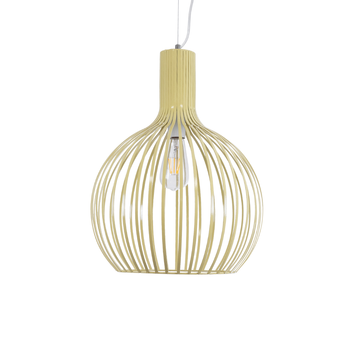LEDTM® SCANDI 01267 Vintage Κρεμαστό Φωτιστικό Οροφής με Ντουί 1 x E27 AC 220-240V IP20 - Μπεζ - Μ38 x Π38 x Y50cm - Image 5