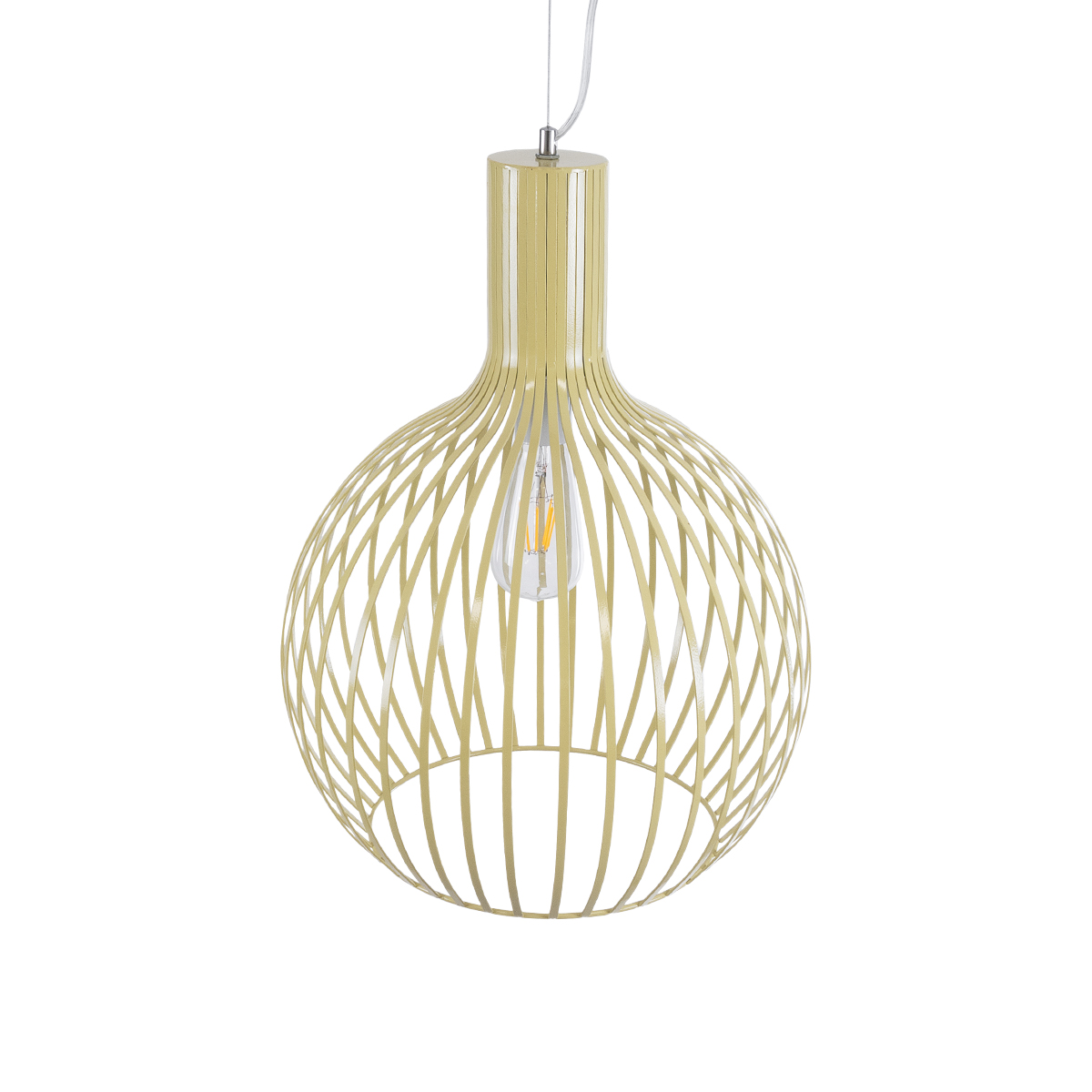 LEDTM® SCANDI 01267 Vintage Κρεμαστό Φωτιστικό Οροφής με Ντουί 1 x E27 AC 220-240V IP20 - Μπεζ - Μ38 x Π38 x Y50cm - Image 7