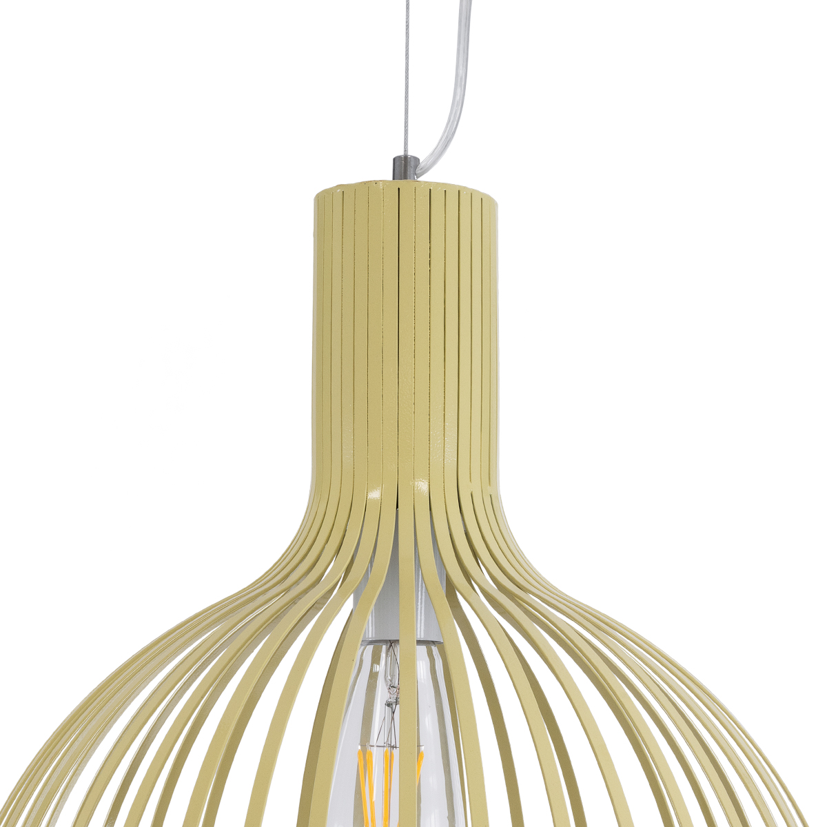 LEDTM® SCANDI 01267 Vintage Κρεμαστό Φωτιστικό Οροφής με Ντουί 1 x E27 AC 220-240V IP20 - Μπεζ - Μ38 x Π38 x Y50cm - Image 8