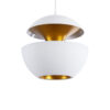 LEDTM® SEVILLE 01268 Μοντέρνο Κρεμαστό Φωτιστικό Οροφής με Ντουί 1 x E27 AC 220-240V IP20 - Λευκό & Χρυσό - Μ35 x Π35 x Υ35cm - Image 2