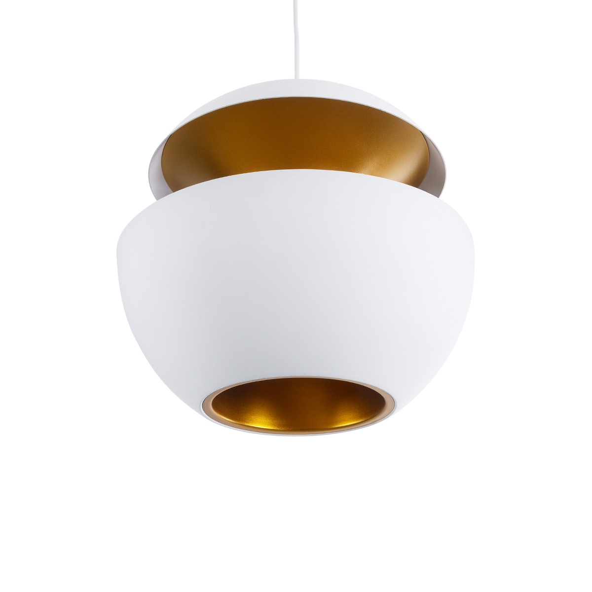LEDTM® SEVILLE 01268 Μοντέρνο Κρεμαστό Φωτιστικό Οροφής με Ντουί 1 x E27 AC 220-240V IP20 - Λευκό & Χρυσό - Μ35 x Π35 x Υ35cm - Image 6