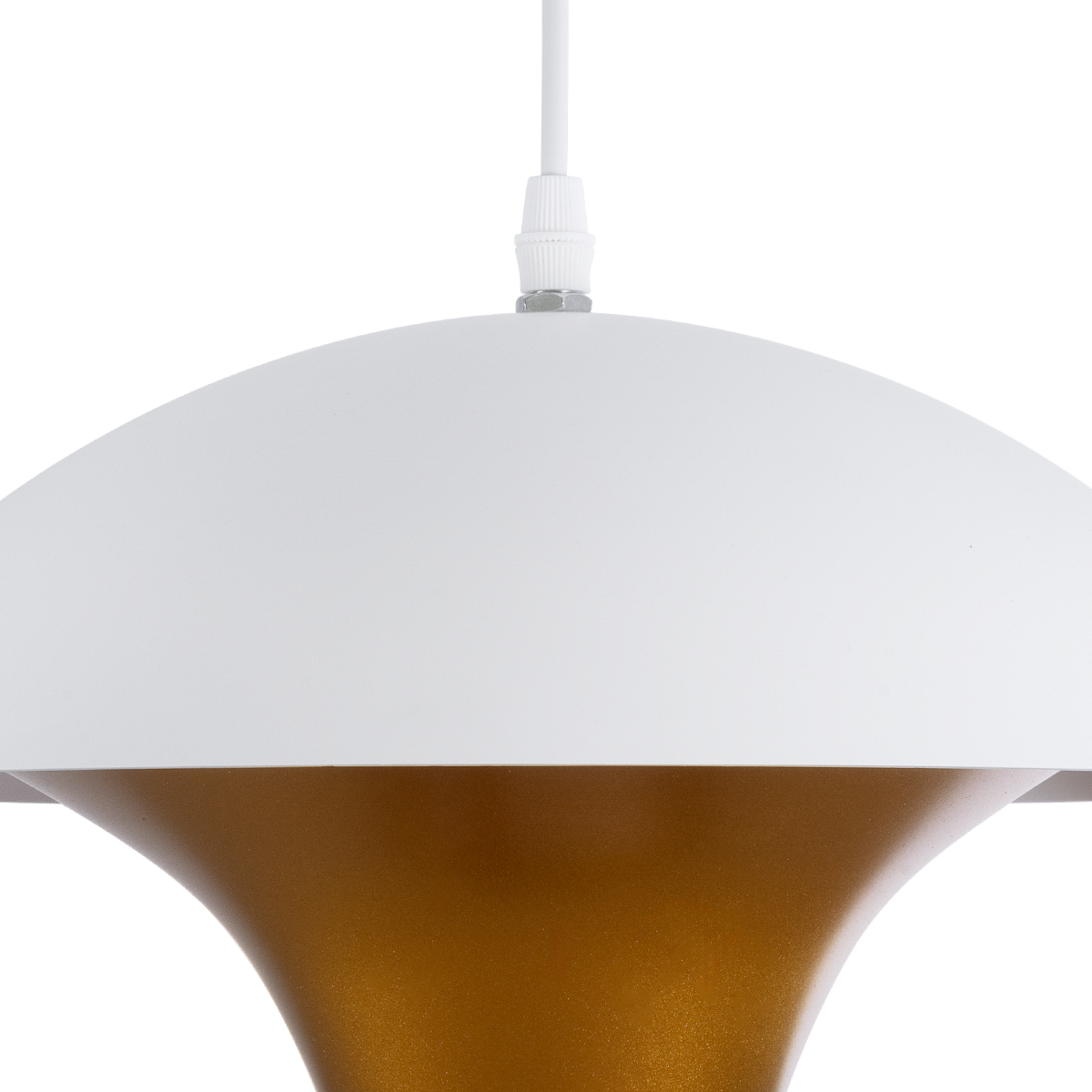 LEDTM® SEVILLE 01268 Μοντέρνο Κρεμαστό Φωτιστικό Οροφής με Ντουί 1 x E27 AC 220-240V IP20 - Λευκό & Χρυσό - Μ35 x Π35 x Υ35cm - Image 8