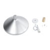 LEDTM® FELICITA 01276 Μοντέρνο Κρεμαστό Φωτιστικό Οροφής με Ντουί 1 x E27 AC 220-240V IP20 - Ασημί & Μπεζ - Μ40 x Π40 x Y30cm - Image 11