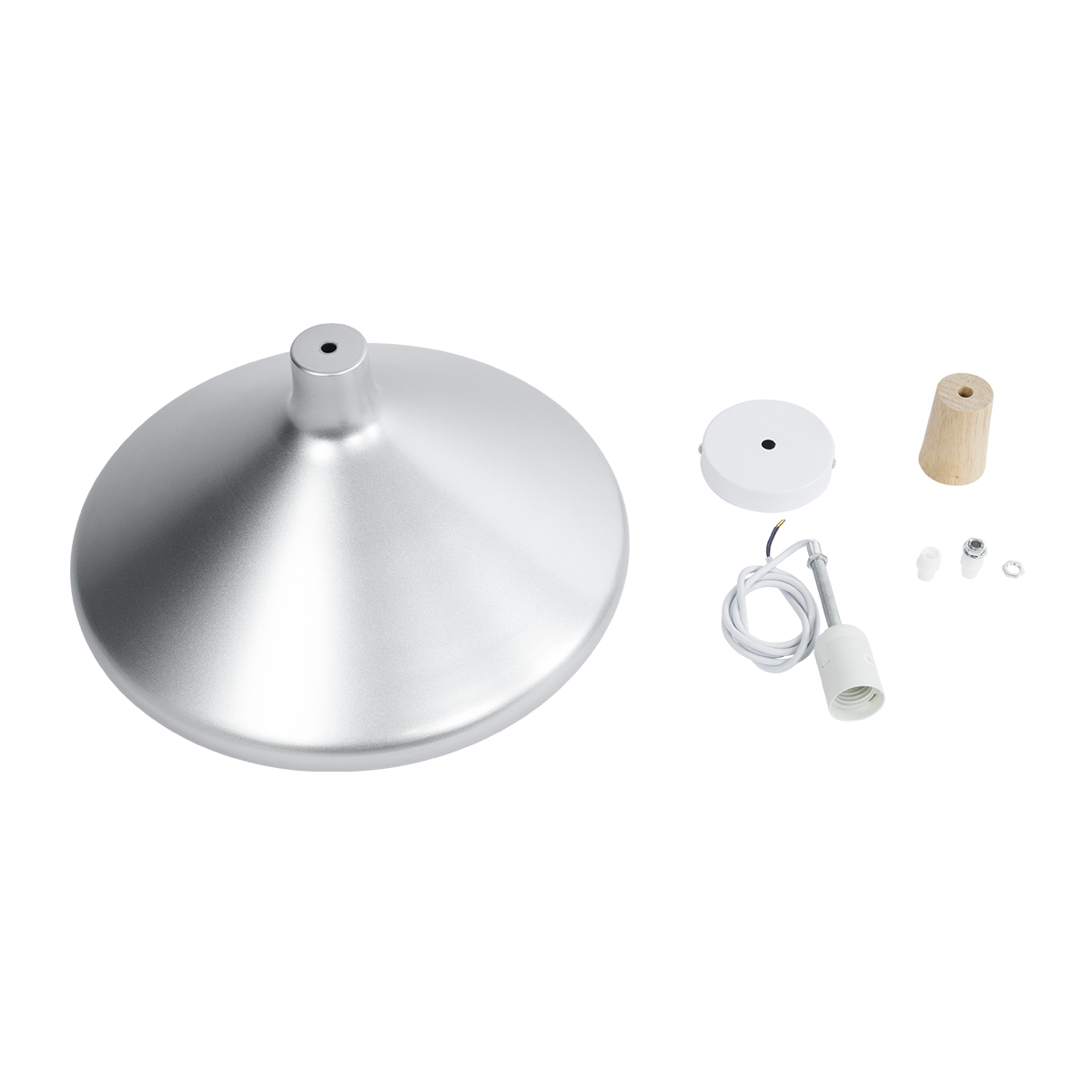 LEDTM® FELICITA 01276 Μοντέρνο Κρεμαστό Φωτιστικό Οροφής με Ντουί 1 x E27 AC 220-240V IP20 - Ασημί & Μπεζ - Μ40 x Π40 x Y30cm - Image 11