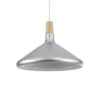 LEDTM® FELICITA 01276 Μοντέρνο Κρεμαστό Φωτιστικό Οροφής με Ντουί 1 x E27 AC 220-240V IP20 - Ασημί & Μπεζ - Μ40 x Π40 x Y30cm - Image 2