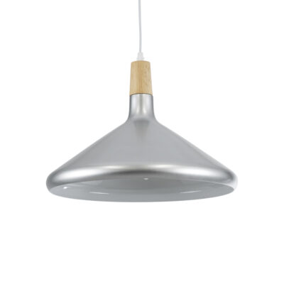 Alternative view of LEDTM® FELICITA 01276 Μοντέρνο Κρεμαστό Φωτιστικό Οροφής με Ντουί 1 x E27 AC 220-240V IP20 - Ασημί & Μπεζ - Μ40 x Π40 x Y30cm