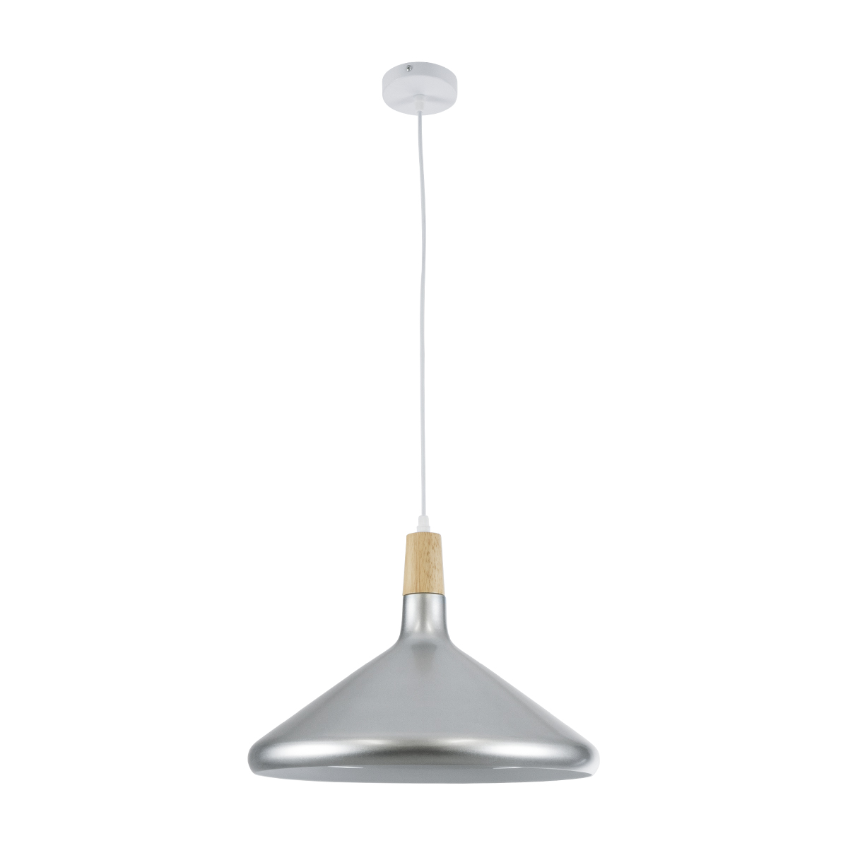 LEDTM® FELICITA 01276 Μοντέρνο Κρεμαστό Φωτιστικό Οροφής με Ντουί 1 x E27 AC 220-240V IP20 - Ασημί & Μπεζ - Μ40 x Π40 x Y30cm - Image 4