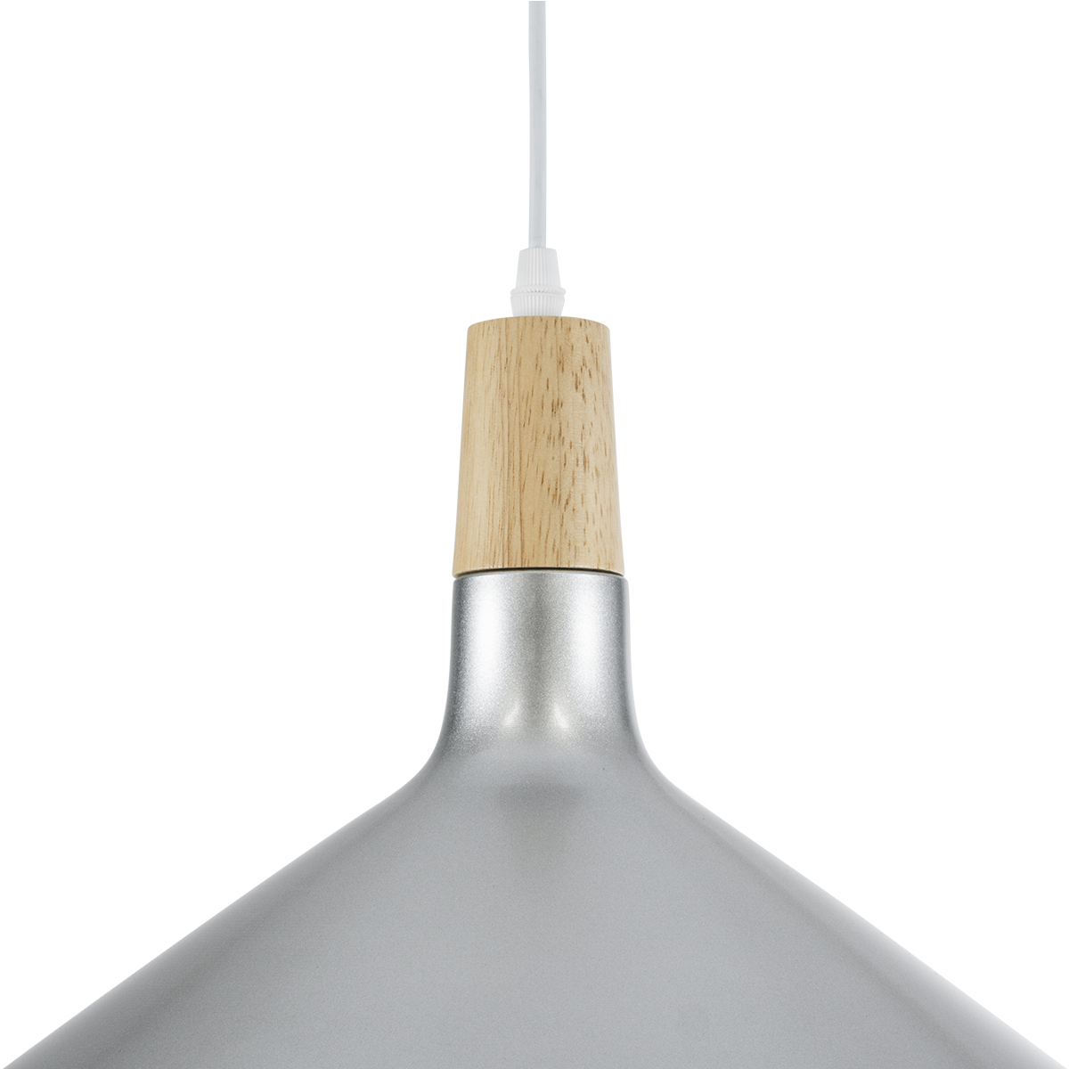 LEDTM® FELICITA 01276 Μοντέρνο Κρεμαστό Φωτιστικό Οροφής με Ντουί 1 x E27 AC 220-240V IP20 - Ασημί & Μπεζ - Μ40 x Π40 x Y30cm - Image 8