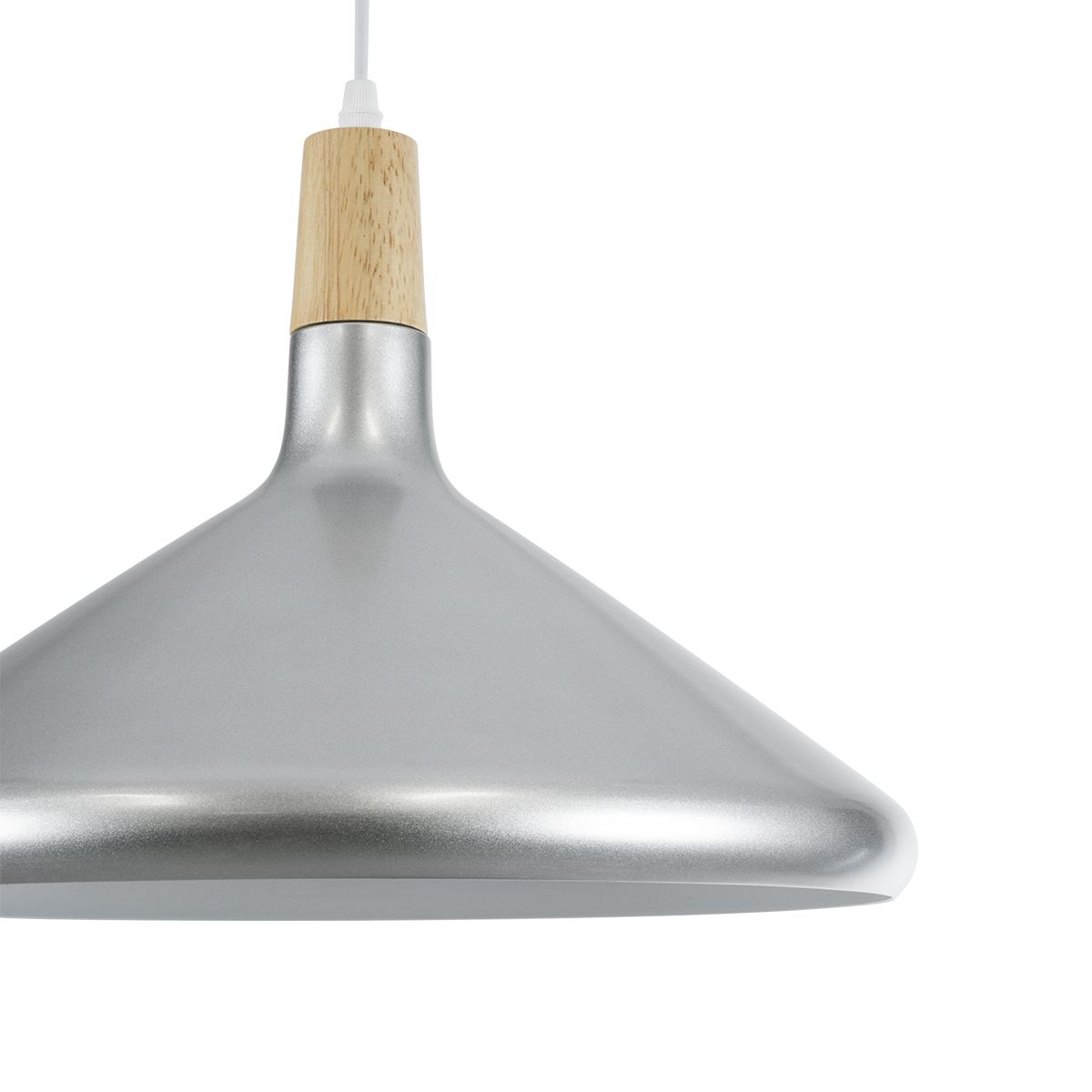 LEDTM® FELICITA 01276 Μοντέρνο Κρεμαστό Φωτιστικό Οροφής με Ντουί 1 x E27 AC 220-240V IP20 - Ασημί & Μπεζ - Μ40 x Π40 x Y30cm - Image 9
