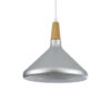 LEDTM® FELICITA 01277 Μοντέρνο Κρεμαστό Φωτιστικό Οροφής με Ντουί 1 x E27 AC 220-240V IP20 - Ασημί & Μπεζ - Μ30 x Π30 x Υ25cm - Image 2