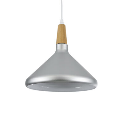 Alternative view of LEDTM® FELICITA 01277 Μοντέρνο Κρεμαστό Φωτιστικό Οροφής με Ντουί 1 x E27 AC 220-240V IP20 - Ασημί & Μπεζ - Μ30 x Π30 x Υ25cm