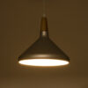 LEDTM® FELICITA 01277 Μοντέρνο Κρεμαστό Φωτιστικό Οροφής με Ντουί 1 x E27 AC 220-240V IP20 - Ασημί & Μπεζ - Μ30 x Π30 x Υ25cm - Image 3