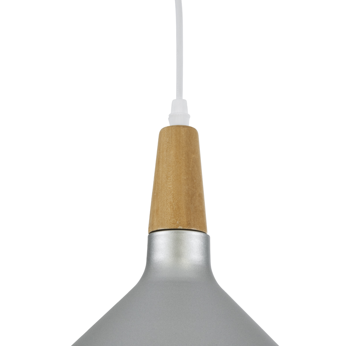 LEDTM® FELICITA 01277 Μοντέρνο Κρεμαστό Φωτιστικό Οροφής με Ντουί 1 x E27 AC 220-240V IP20 - Ασημί & Μπεζ - Μ30 x Π30 x Υ25cm - Image 9