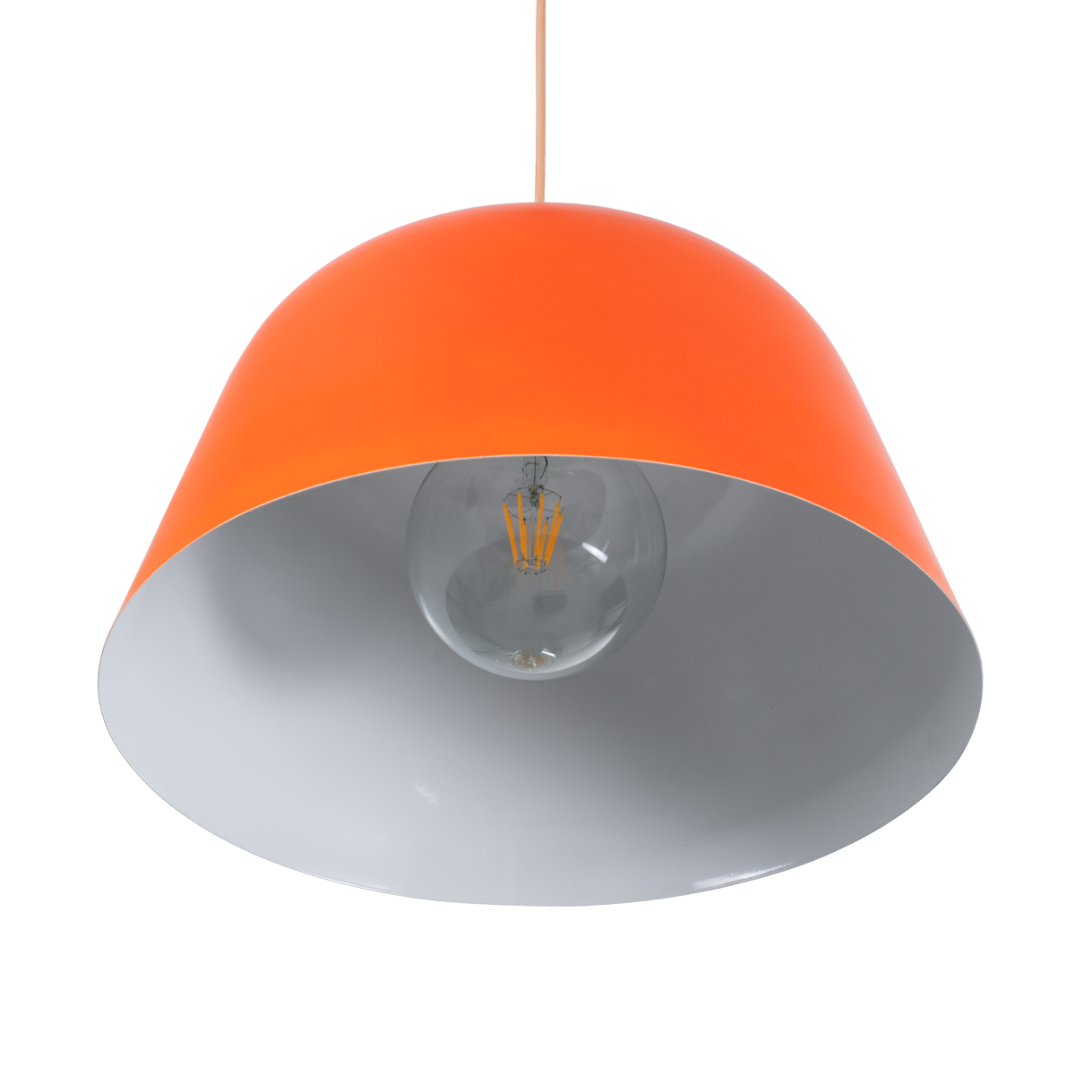 LEDTM® UPVALE 01283 Μοντέρνο Κρεμαστό Φωτιστικό Οροφής με Ντουί 1 x E27 AC 220-240V IP20 - Πορτοκαλί & Λευκό - Μ40 x Π40 x Υ24cm - Image 6