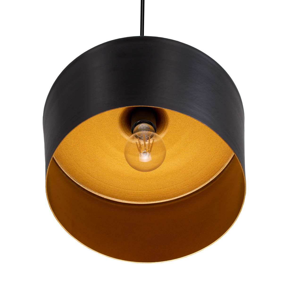 LEDTM® ROCKFORD 01287-A Μοντέρνο Κρεμαστό Φωτιστικό Οροφής με Ντουί 1 x E27 AC 220-240V IP20 - Μαύρο & Χρυσό - Μ30 x Π30 x Υ30cm - Image 6