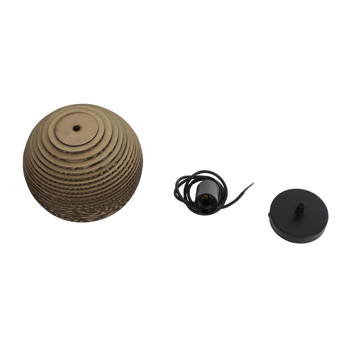 LEDTM® SANTORINI 01288 Boho Κρεμαστό Φωτιστικό Οροφής με Ντουί 1 x E27 AC 220-240V IP20 - Καφέ - Μ20 x Π20 x Y16cm - Image 11