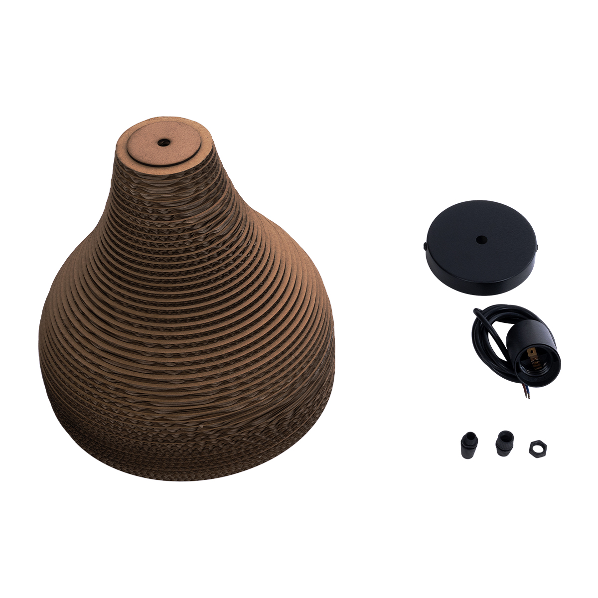 LEDTM® SANTORINI 01292 Boho Κρεμαστό Φωτιστικό Οροφής με Ντουί 1 x E27 AC 220-240V IP20 - Καφέ - Μ30 x Π30 x Y30cm - Image 11