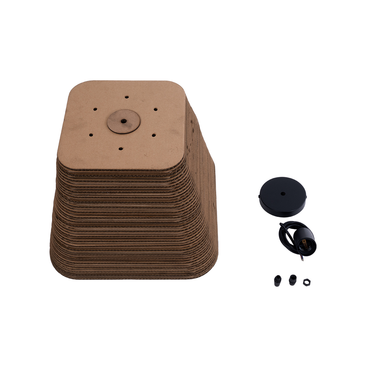 LEDTM® SANTORINI 01295 Boho Κρεμαστό Φωτιστικό Οροφής με Ντουί 1 x E27 AC 220-240V IP20 - Καφέ - Μ38 x Π38 x Υ30cm - Image 11