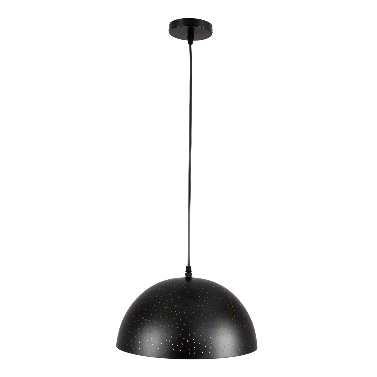 LEDTM® SOLANA 01301 Μοντέρνο Κρεμαστό Φωτιστικό Οροφής με Ντουί 1 x E27 AC 220-240V IP20 - Μαύρο & Χρυσό - Μ30 x Π30 x Υ15cm - Image 4