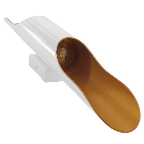 LEDTM® ESTERINA 01303 Μοντέρνο Φωτιστικό Τοίχου - Απλίκα με Ντουί 2 x E27 AC 220-240V IP20 - Λευκό & Χρυσό - Μ5.5 x Π8 x Υ60cm - Image 5