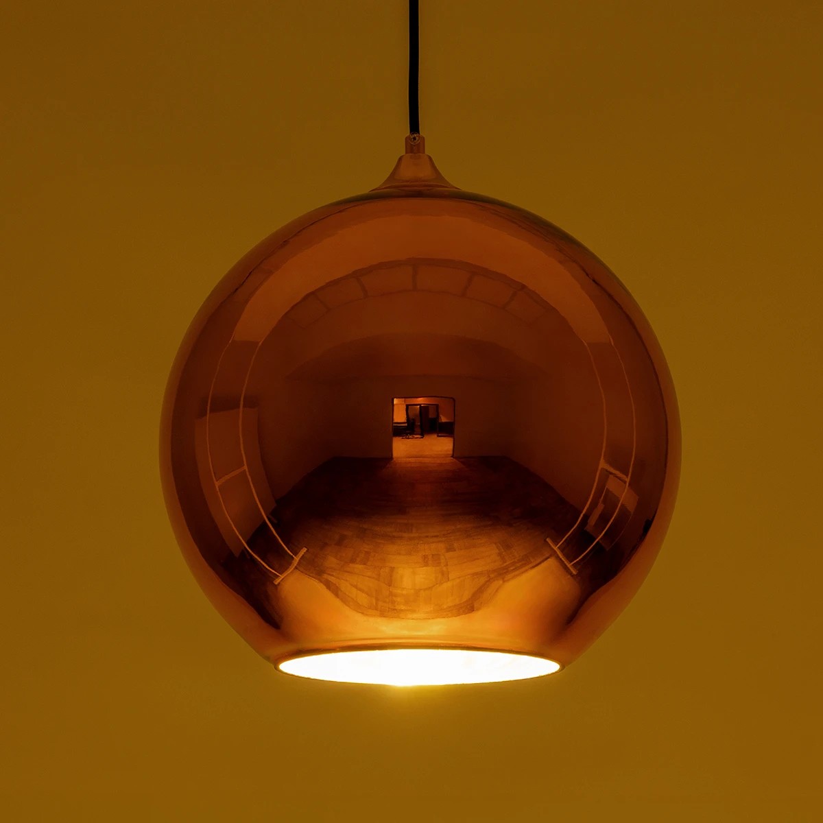 LEDTM® INFINITA 01310 Μοντέρνο Κρεμαστό Φωτιστικό Οροφής με Ντουί 1 x E27 AC 220-240V IP20 - Χάλκινο - Μ30 x Π30 x Υ27cm - Image 3