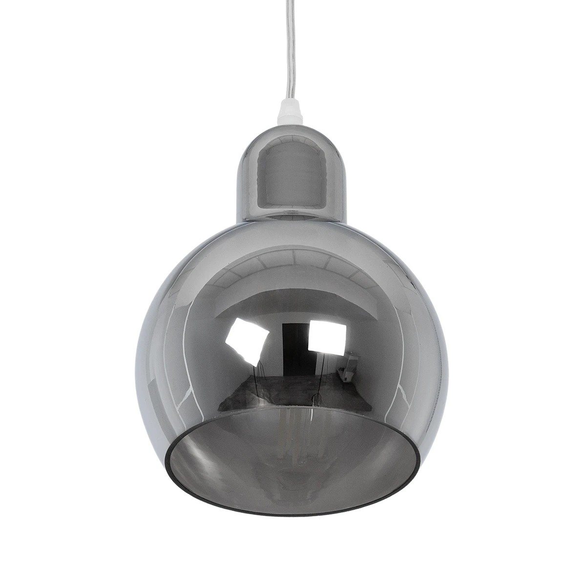 LEDTM® BOSSANOVA 01313 Μοντέρνο Κρεμαστό Φωτιστικό Οροφής με Ντουί 1 x E27 AC 220-240V IP20 - Γκρι - Μ18 x Π18 x Υ23cm - Image 6