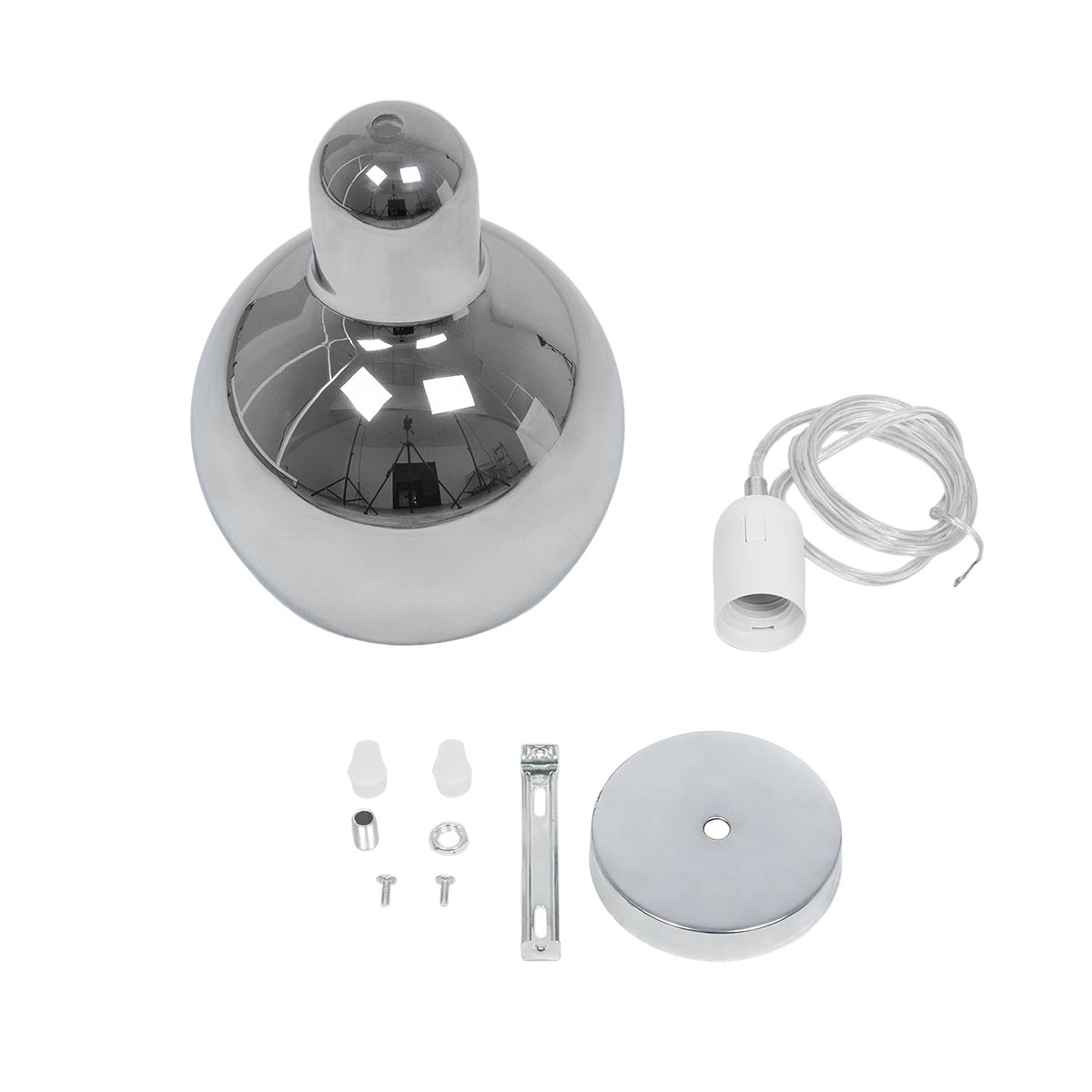 LEDTM® BOSSANOVA 01313 Μοντέρνο Κρεμαστό Φωτιστικό Οροφής με Ντουί 1 x E27 AC 220-240V IP20 - Γκρι - Μ18 x Π18 x Υ23cm - Image 11