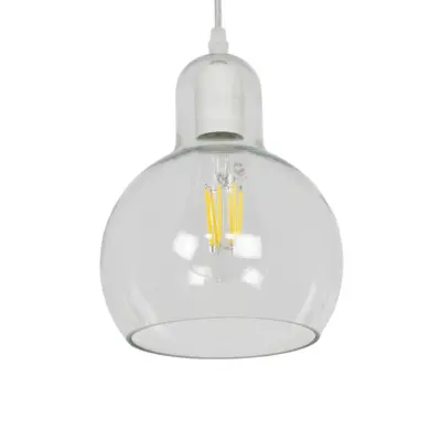 Alternative view of LEDTM® LUCREZIA 01314 Μοντέρνο Κρεμαστό Φωτιστικό Οροφής με Ντουί 1 x E27 AC 220-240V IP20 - Διάφανο - Μ18 x Π18 x Υ23cm